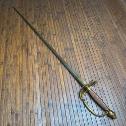 RARE &Eacute;P&Eacute;E 1786 D'OFFICIER FRAN&Ccedil;AIS POMMEAU AU BONNET PHRYGIEN &Eacute;POQUE R&Eacute;VOLUTION FRAN&Ccedil;AISE XVlll &Eacute;ME