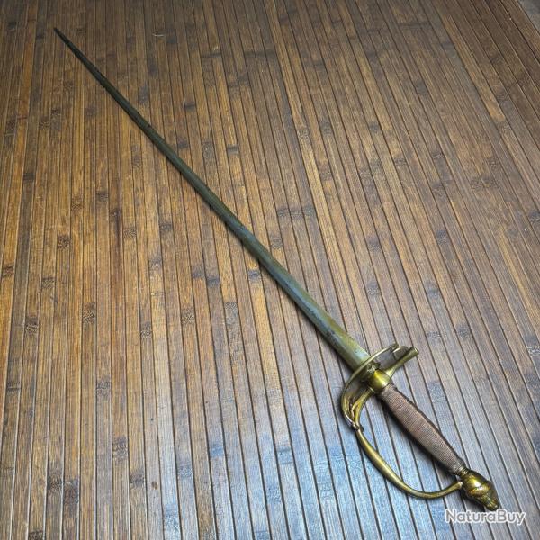 RARE �P�E 1786 D'OFFICIER FRAN�AIS POMMEAU AU BONNET PHRYGIEN �POQUE R�VOLUTION FRAN�AISE XVlll �ME