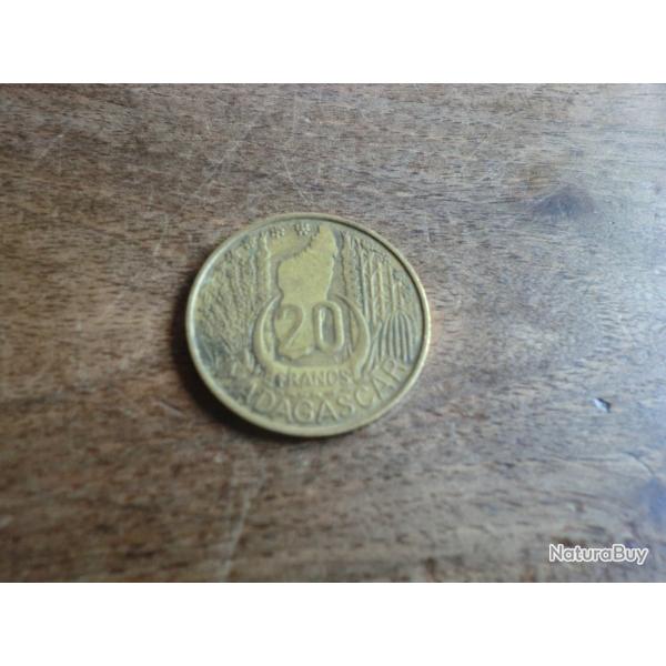 monnaie 20 madagascar   1953