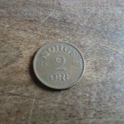 monnaie norvege haakon VII 2 ore  1957