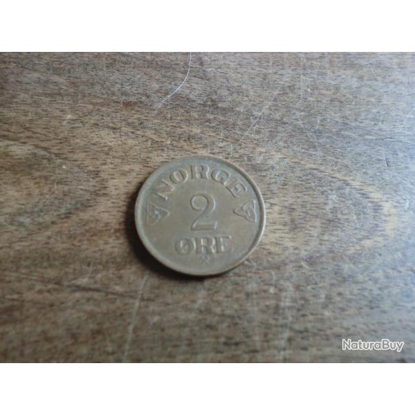 monnaie norvege haakon VII 2 ore  1957