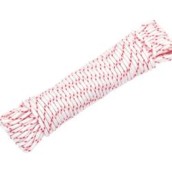 Cordon d&eacute;marrage nylon blanc rouge &Oslash;3 mm 10 m r&eacute;sistant haute visibilit&eacute;