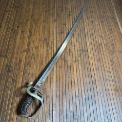 SABRE ALLEMAND DU ROYAUME DE PRUSSE SABRE DE CAVALERIE PRUSSIENNE MOD&Egrave;LE 1852 LAME SIGN&Eacute;E C&J Z&Ouml;LLER