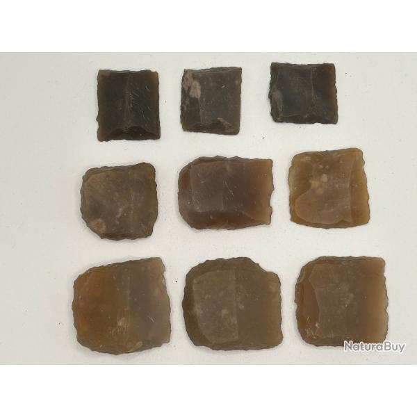 LOT DE SILEX TAILLES POUR FUSIL- PISTOLET ET MOUSQUETON