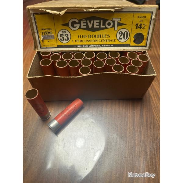 Douilles carton gevelot calibre 20