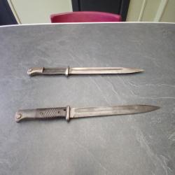 Baionette allemande k98 et f.w.holler