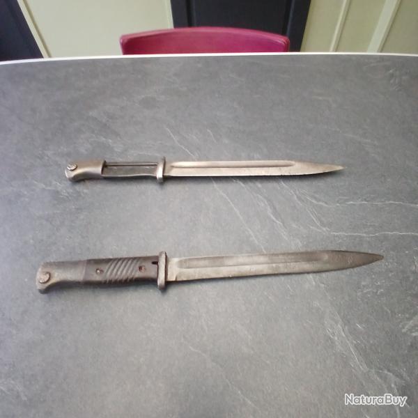 Baionette allemande k98 et f.w.holler