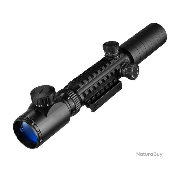 Lunette de Vis�e 3-9x32 R�ticule Lumineux Rouge/Vert - Rail 11 mm & 20 mm - �tanche Anti-Bu�e