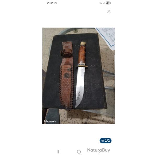 Couteau de chasse avec etui