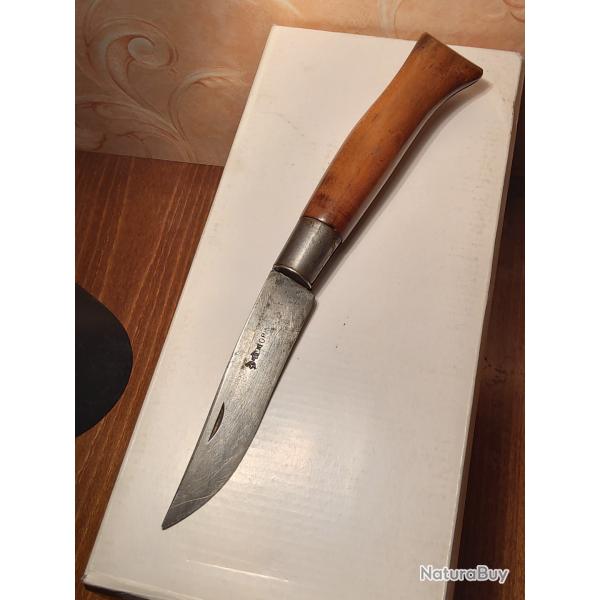 Couteau opinel ancien avec virole � chapeau style nontron