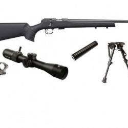 Pack Carabine 22lr CZ 457 Synth&eacute;tique + Lunette + Bipied + Silencieux