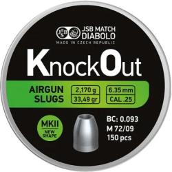 Slugs JSB Knock Out MKII 6.35 mm HP 33.49 grain (.250)