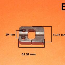 embase avant acier EAW entraxe 10mm - VENDU PAR JEPERCUTE (D23H58)