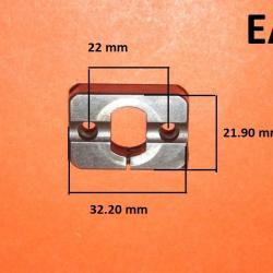 embase avant acier EAW montage pivot entraxe 22mm - VENDU PAR JEPERCUTE (D23H59)