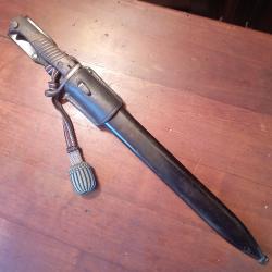 Tr&egrave;s rare ba&iuml;onnette Mauser 98/05 version police.