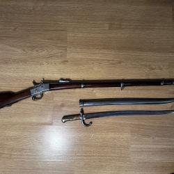 Fusil Remington Rolling Block Egyptien (1869) - 11mm - Complet avec Ba&iuml;onette Yatagan et Certificat