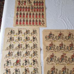 3 GRAVURES DE L IMAGERIE PELERIN A EPINAL REGIMENT DE ZOUAVES  LANCIERS TURCS CAVALERIE POLONAISE