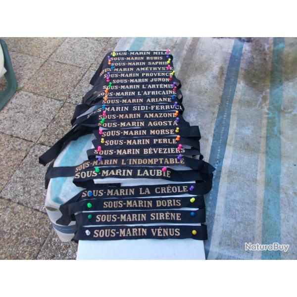 lot de bandeaux marine nationale,sous-marins,neufs, A L'UNITE OU EN LOTS!!!