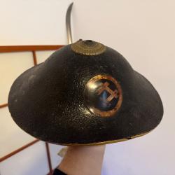 Magnifique Jingasa authentique d'&eacute;poque edo.