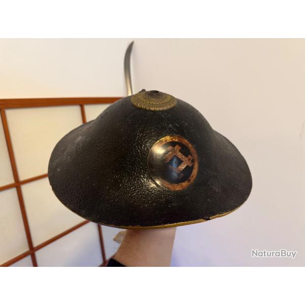 Magnifique Jingasa authentique d'�poque edo.