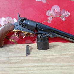 Colt Army 1860 de 1974 par UBERTI, bronzage &agrave; la couche et jaspage traditionnel