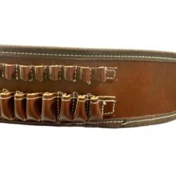 Cartouchi&egrave;re cuir marron januel (20 balles)