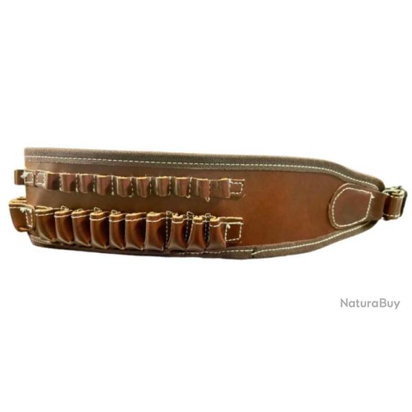 Cartouchi�re cuir marron januel (20 balles)