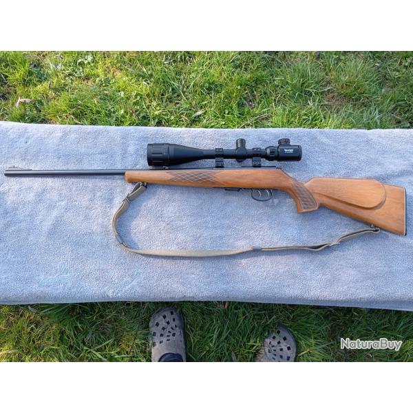 Carabine anschutz 22 magnum avec stetcher et lunette 6-24x50