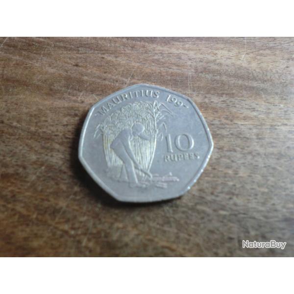 monnaie mauritius  10 ruppees  1997