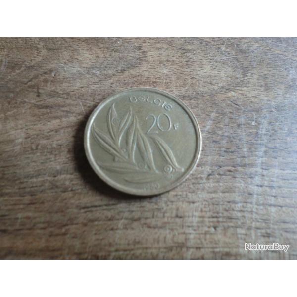 monnaie  belgique 20 F  1980