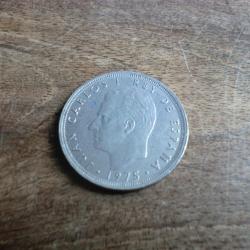 monnaie juan carlos 25 pesetas  1975