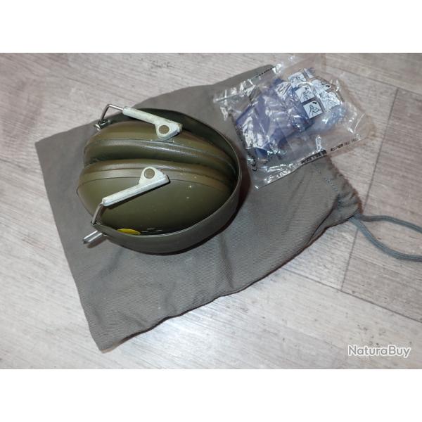 CASQUE ANTI-BRUIT SUISSE, avec sa pochette de protection + bouchons
