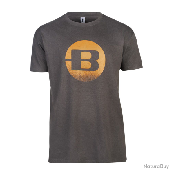 T shirt Bergara Circle Distress Charcoal