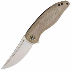 Couteau Petrified Fish Simum Lame Acier K110 D2 Manche Khaki Micarta Linerlock PFKP06KAMS