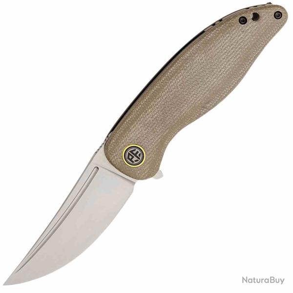 Couteau Petrified Fish Simum Lame Acier K110 D2 Manche Khaki Micarta Linerlock PFKP06KAMS
