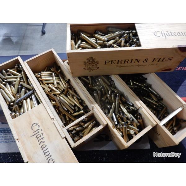 LOT DE 50 DOUILLES DE MARQUE DIFFERENTE CAL 9.3X62 TIREES UNE FOIS