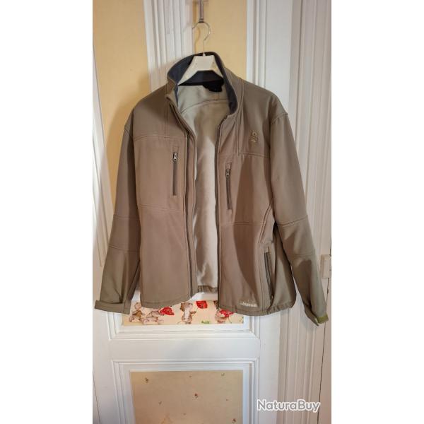 VESTE BLOUSON KAKI SOFT SHELL SOFTSHELL TAILLE M / L �tat neuf port compris