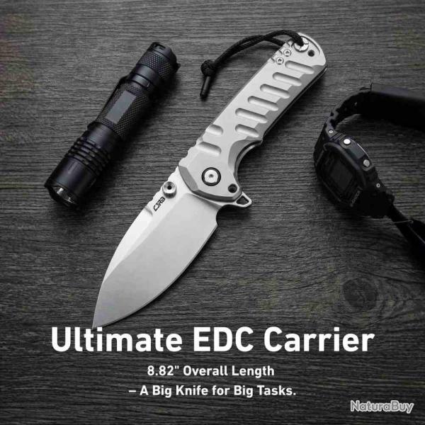 Couteau CJRB Tundra Limited Edition Lame Acier S35VN Manche Titane Grey Linerlock J1966GGY