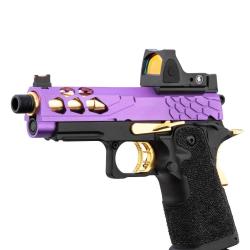 PISTOLET AIRSOFT GBB STRYK HI-CAPA 4.3 + RMR VIOLET/OR LANCER TACTICAL