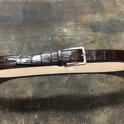 Ceinture cuir fa&ccedil;on croco
