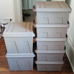 Lot de 7 caisses boites MTM Case Gard ACR8 et ACR12