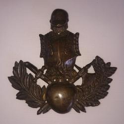 PLAQUE DE SHAKO DU G&Eacute;NIE, MOD&Egrave;LE 1837, monarch DE JUILLET - SECOND EMPIRE.