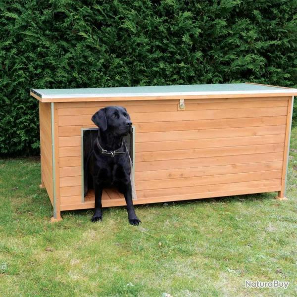 Niche isol�e pour chien en bois - Ext�rieur �t�/hiver - 160 x 75 x 75 cm