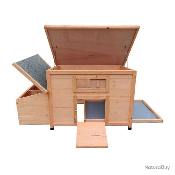 Poulailler en bois avec fen�tre toit en asphalte 3 poules