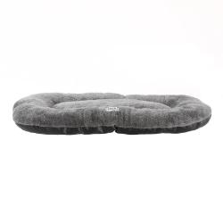 Coussin ovale gris antid&eacute;rapant pour chien - 60x40x6cm