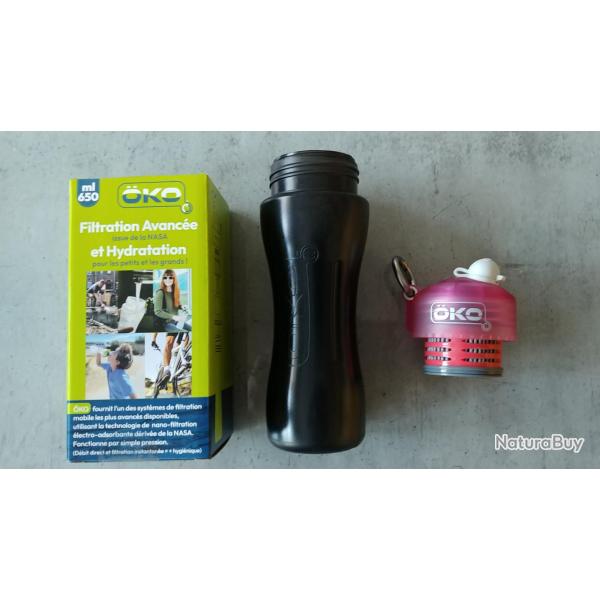 GOURDE FILTRANTE - BLACK TACTICAL - �KO - 650 ml - NEUVE + JOINT D'�TANCH�IT�