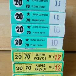 lot de 7 boites cartouches cal 20