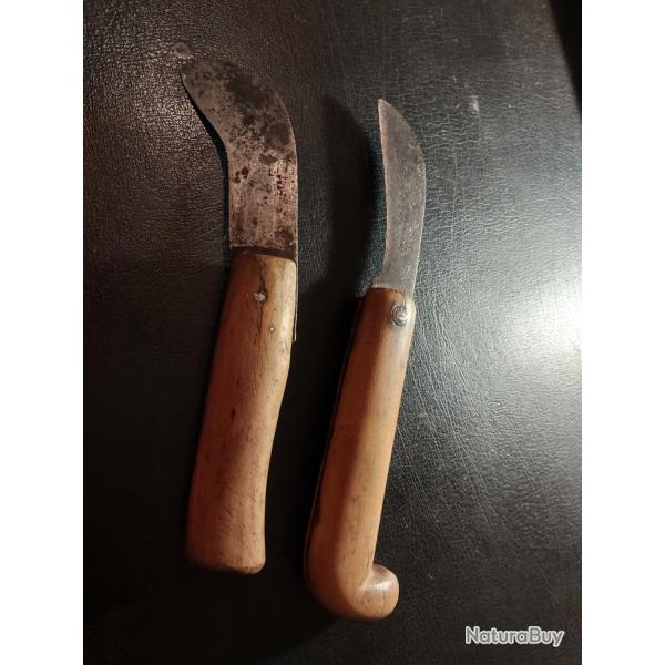 Couteaux travail de la vigne