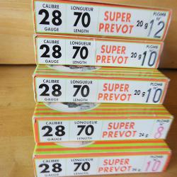 lot de 5 boites cartouches cal 28