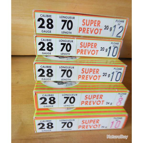 lot de 5 boites cartouches cal 28